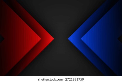 Technology arrows. Dark futuristic abstract background. Concept of high speed movement, dynamic motion, high tech digital arrows.
