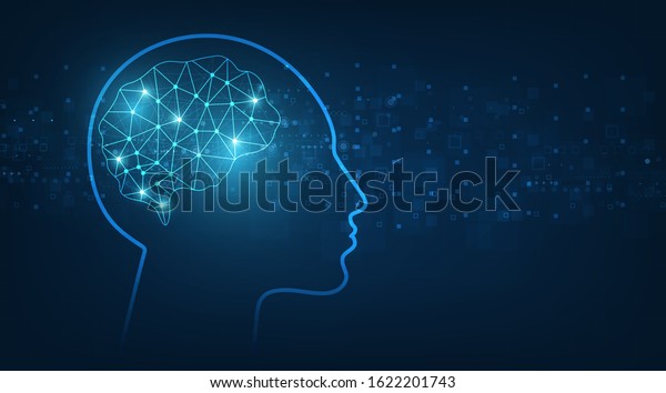 Technology Artificial intelligence (AI) brain\
animation digital data concept.Big Data Flow Analysis. Deep\
Learning Modern Technologies. Futuristic Cyber Innovation. Fast\
digital network.
