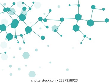 Technology Atom Vector White Background. Molecular Abstract Design. Modern Medical Medicine Texture. Microbiology Poster.