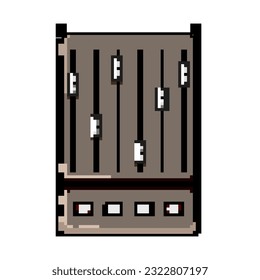 technology audio mixer game pixel art retro vector. bit technology audio mixer. old vintage illustration