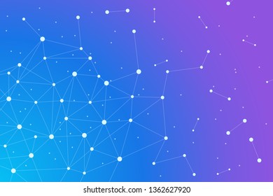 Technology Backgroud With Network Wireframe