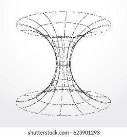 Technology background. Abstract 3d Funnel. Futuristic Technology Style.