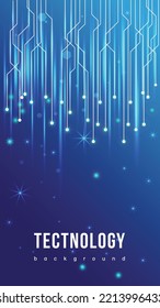 Technology background. Abstract background. Blue copy space digital background