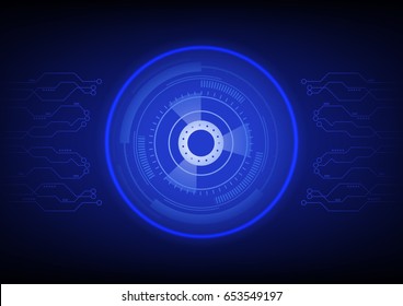 Technology background abstract circuit boardon dark blue
