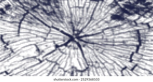 Technology background. Abstract circular wave of particles. Futuristic dotted wave. Visualization of sound waves. 