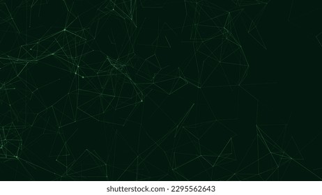 Technology background. Abstract digital combination dots and lines. Big data visualization. Network connection structure. Plexus effect. Vector illustration. 3d Widescreen.