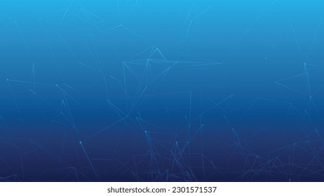 Technology background. Abstract digital combination dots and lines. Big data visualization. Network connection structure. Plexus effect. Vector illustration. 3d Widescreen.