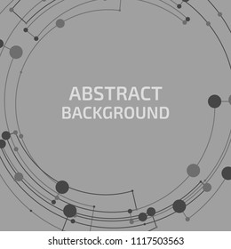 Technology background. Abstract digital illustration. Vector connection concept. Electronic round design. Modern abstraction lines and points.