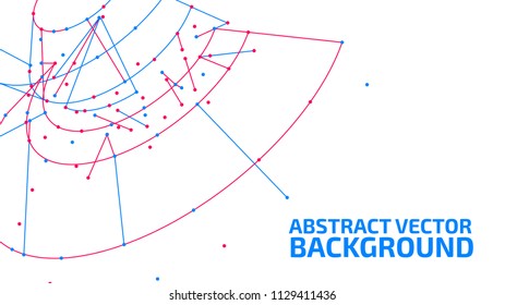 Technology background. Abstract digital illustration. Vector connection concept. Electronic round design. Modern abstraction lines and points.