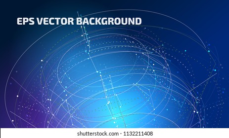 Technology background. Abstract digital illustration. Vector connection concept. Electronic round design. Modern abstraction lines and points.