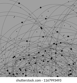 Technology background. Abstract digital illustration. Vector connection concept. Electronic round design. Modern abstraction lines and points.