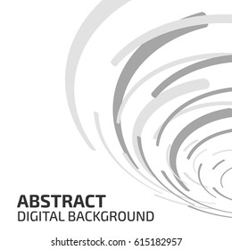 Tecnología de fondo. Ilustración digital Abstractas. Concepto de conexión de Vector. Electrónica diseño redondo. Líneas y puntos de abstracción modernos.
