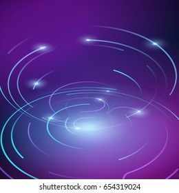 Technology background. Abstract digital illustration. Vector connection concept. Electronic round design. Modern abstraction lines and points.
