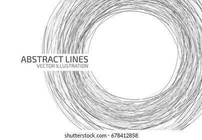 Technology background. Abstract digital illustration. Connection concept. Electronic round design. Modern abstraction lines and points.