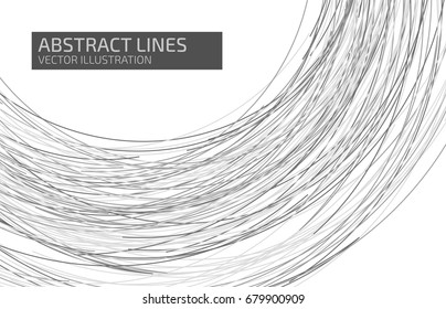 Technology background. Abstract digital illustration. Connection concept. Electronic round design. Modern abstraction lines and points.