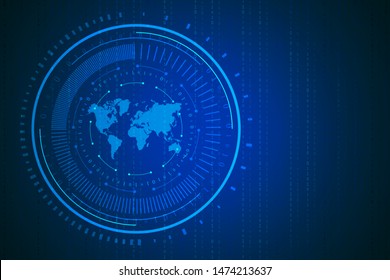 technology background in abstract background innovation concept design. technological background vector illustration. technological futuriestic globe abstract. 