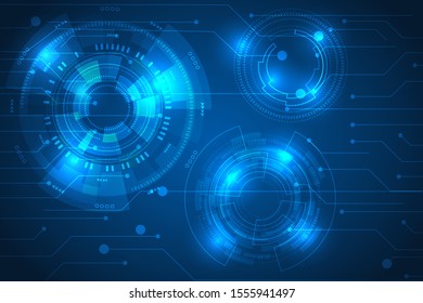 technology background in abstract background innovation concept design. technological background vector illustration. blue light digital abstract.