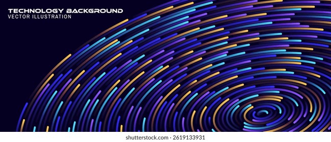 Technology background abstract landing page. For AI and Technology Concept. Vector Illustration