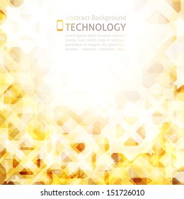 technology background with abstract shapes and phone icon