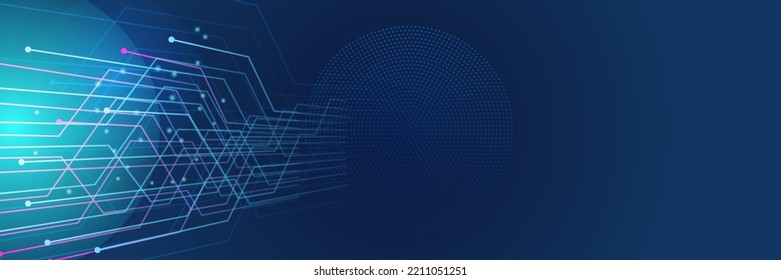 Technischer Hintergrund mit abstraktem, glänzendem geometrischem Dekorationselement. Moderner High-Tech-Hintergrund für Präsentationsdesign, Sozialmedien, Spielhintergrund