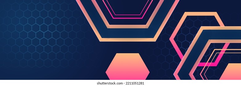 Technology background with abstract shiny geometric decoration element. Modern hi-tech background for presentation design, social media cover, game background