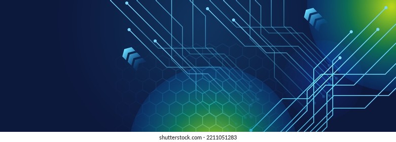 Technology background with abstract shiny geometric decoration element. Modern hi-tech background for presentation design, social media cover, game background
