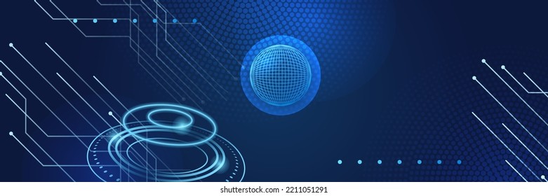 Fondo tecnológico con un elemento de decoración geométrica resplandeciente abstracto. Fondo moderno de alta tecnología para diseño de presentaciones, cobertura de medios sociales, antecedentes de juegos