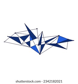 technology background with an artistic abstract low poly constellation line element
