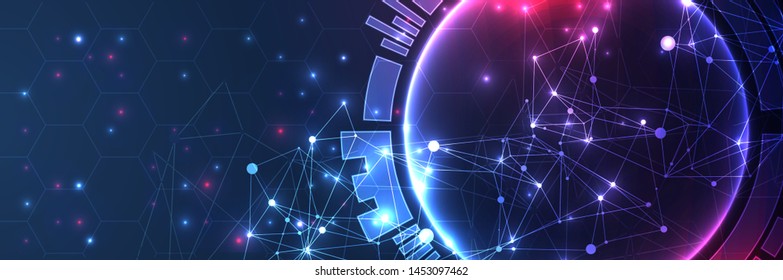 Technology background. Big data concept. Vector illustration.