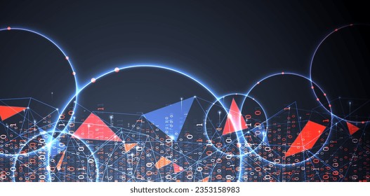 Technology background. Big data concept. Binary computer code.  Vector illustration.