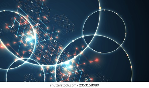 Technology background. Big data concept. Binary computer code.  Vector illustration.