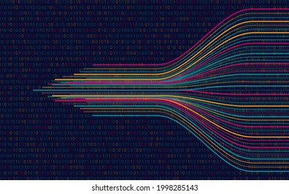 Technology background. Big data visualization concept