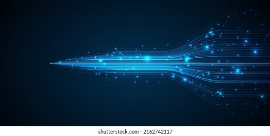 Antecedentes tecnológicos. Ilustración de stock de concepto de visualización de grandes datos