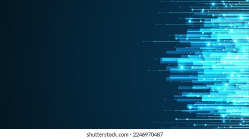 Technology background. Big data visualization. Tech abstract data lines with dots. Circuit board. Motherboard