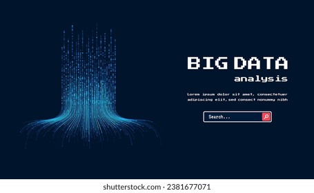 Technology background. Big data visualization concept. Information artificial neural network