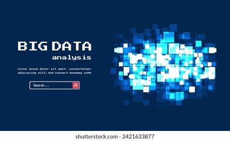 Technology background. Big data visualization concept. Information artificial neural network