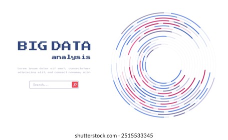 Technology background. Big data visualization concept. Abstract technology circuit board circle