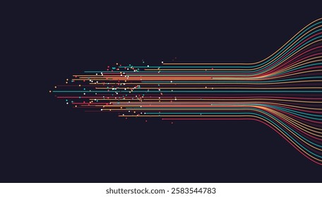 Technology background. Big data visualization concept