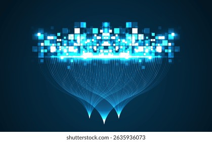 Technology background. Big data visualization concept