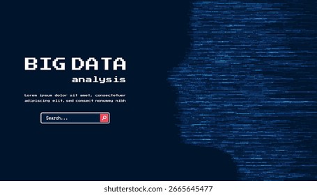 Technology background. Big data visualization concept. Information artificial neural network.