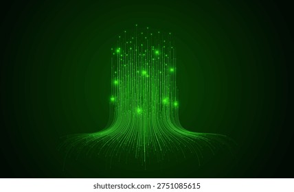 Technology background. Big data visualization concept. Information artificial neural network