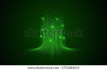 Technology background. Big data visualization concept. Information artificial neural network