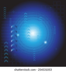 Technology Background - binary code. Vector.