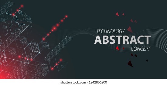 Technology background. Binary computer code.  Vector illustration.