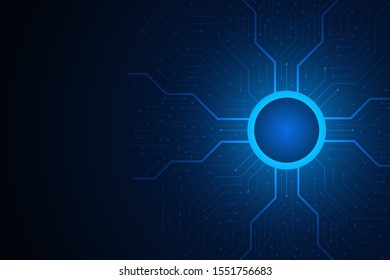 Technology Background, blue circuit board pattern