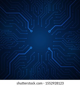 Technology Background, blue circuit board pattern