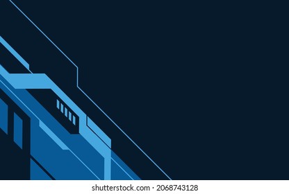 Technology background, blue modern abstract luxury geometric shape. Premium wallpaper for template, backdrop, brochure, poster, website or banner. 