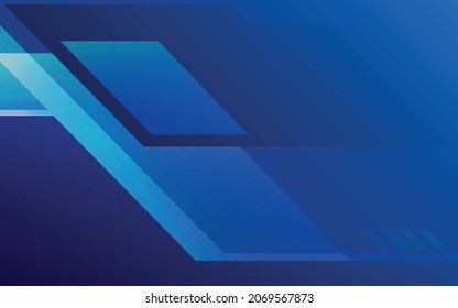 Technology background, blue modern abstract luxury geometric shape. Premium wallpaper for template, backdrop, brochure, poster, website or banner.