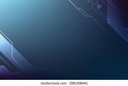 Technology background, blue modern abstract luxury geometric shape. Premium wallpaper for template, backdrop, brochure, poster, website or banner. 