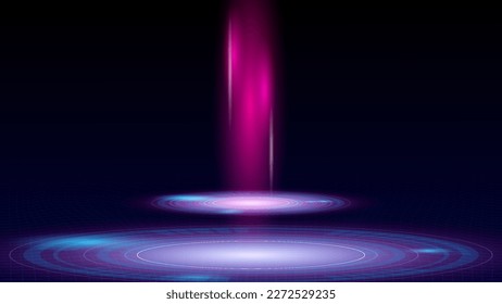 fondo tecnológico con efecto de luz azul y rosa, adecuado para fondos, banners, carteles, presentaciones y más